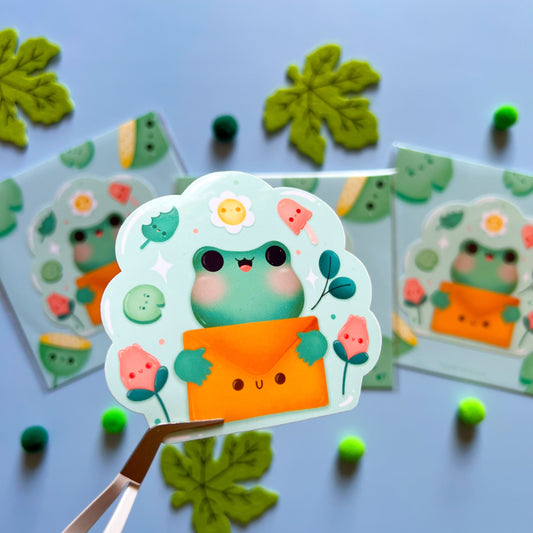Happy mail frog